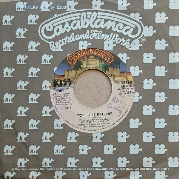 Kiss : Christine Sixteen (7", Single)