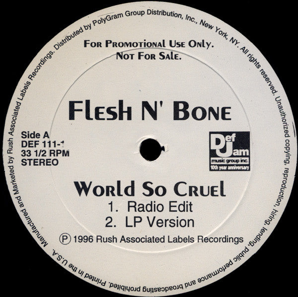 Flesh N' Bone* : World So Cruel (12", Promo)