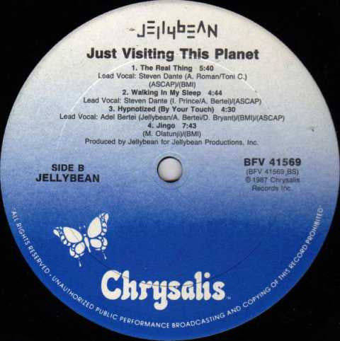 Jellybean* : Just Visiting This Planet (LP, Album, Blu)