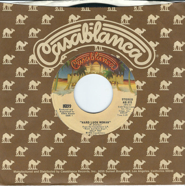 Kiss : Hard Luck Woman (7", Single, Styrene, Pit)