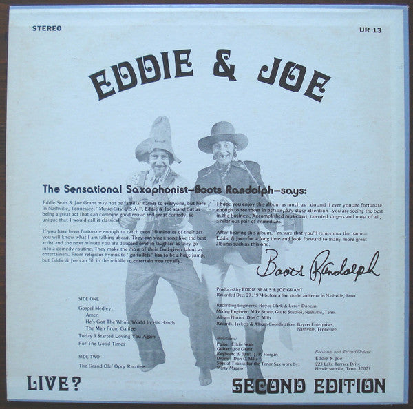 Eddie & Joe : Live? Second Edition (LP)