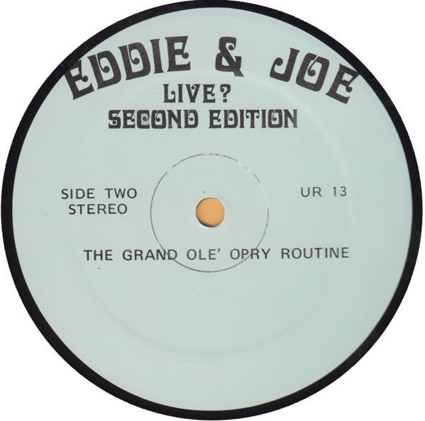 Eddie & Joe : Live? Second Edition (LP)