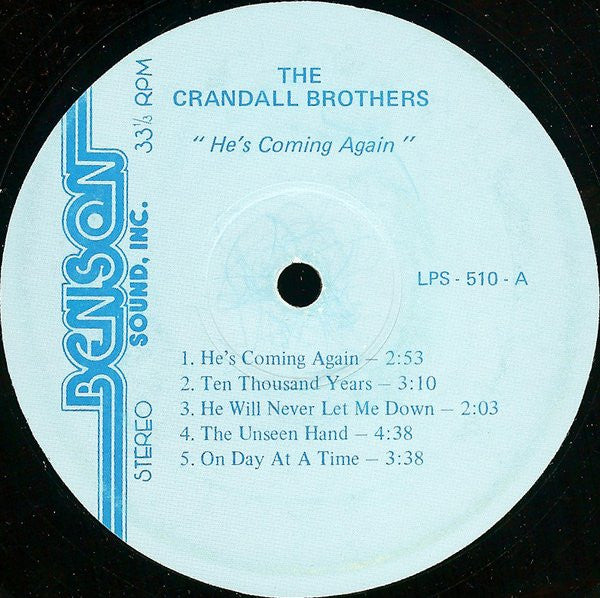 The Crandall Brothers : He's Coming Again (LP, Album)