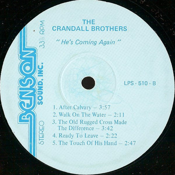 The Crandall Brothers : He's Coming Again (LP, Album)