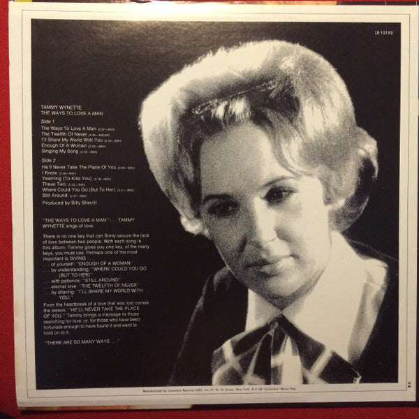 Tammy Wynette : The Ways To Love A Man (LP, Album, RE)
