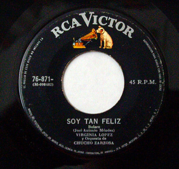 Virginia López Y Orquesta De Chucho Zarzosa* : Soy Tan Feliz / Si Te Doy Mi Corazon (7", Single)