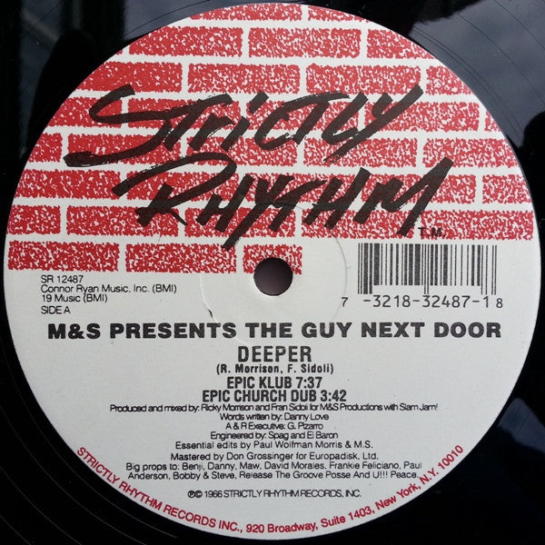 M&S Presents The Guy Next Door : Deeper (12")