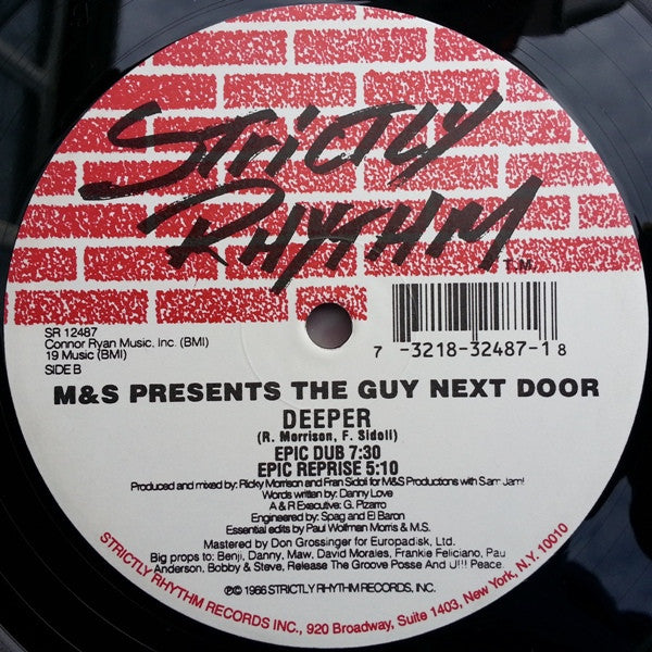 M&S Presents The Guy Next Door : Deeper (12")
