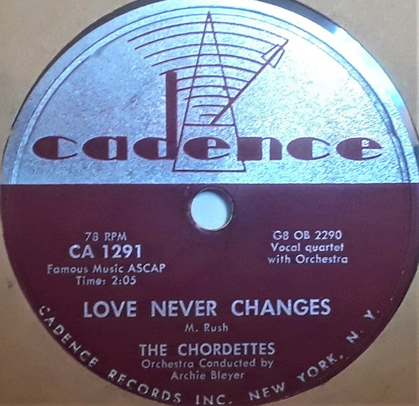The Chordettes : Born To Be With You / Love Never Changes (Shellac, 10")