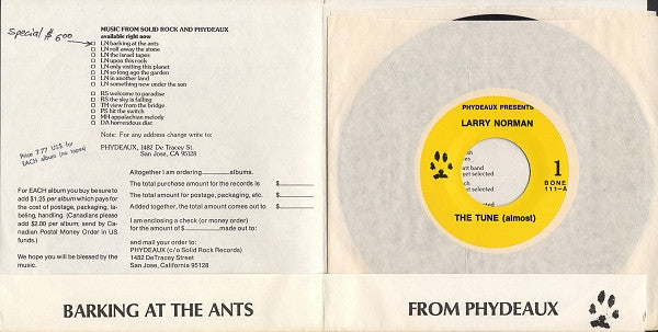 Larry Norman / Alwyn Wall ; Sheila Walsh ; Lyrix ; The Barratt Band* ; Bryn Haworth : The Tune (Almost) / The British Invasion (7", Single, Promo, Smplr)