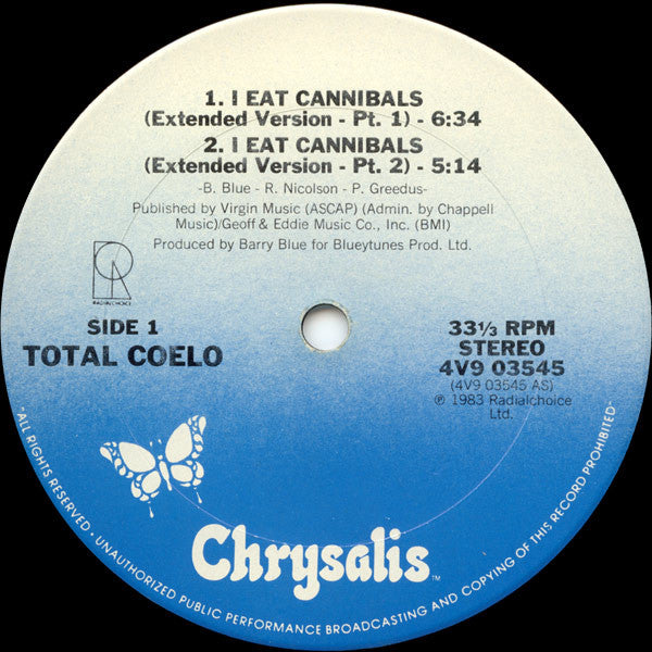 Toto Coelo : I Eat Cannibals (12")