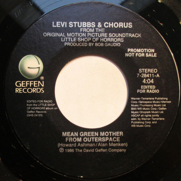 Levi Stubbs* & Chorus (7) : Mean Green Mother From Outerspace (7", Single, Promo)