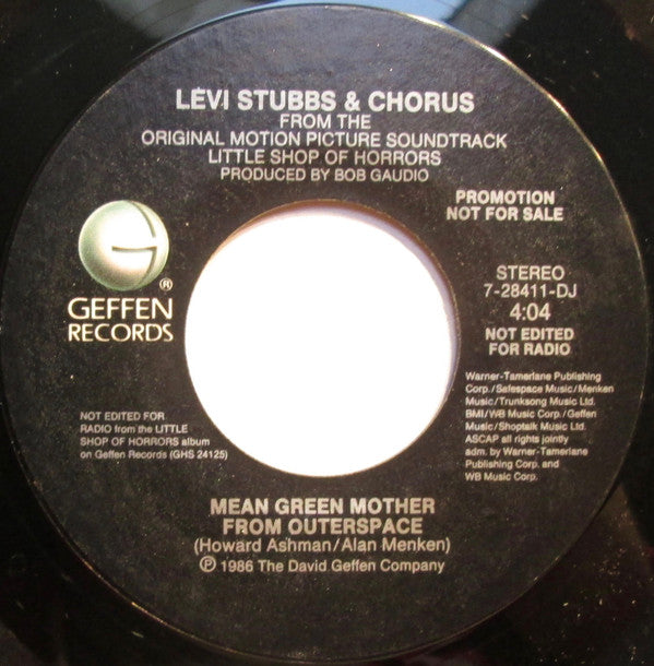 Levi Stubbs* & Chorus (7) : Mean Green Mother From Outerspace (7", Single, Promo)