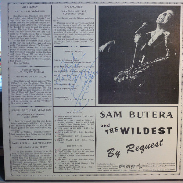 Sam Butera And The Wildest : By Request (LP, Album)