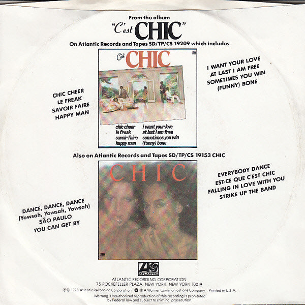 Chic : Le Freak / Savoir Faire (7", Single, Styrene, She)