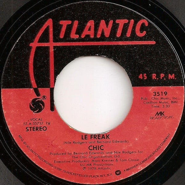 Chic : Le Freak / Savoir Faire (7", Single, Styrene, She)