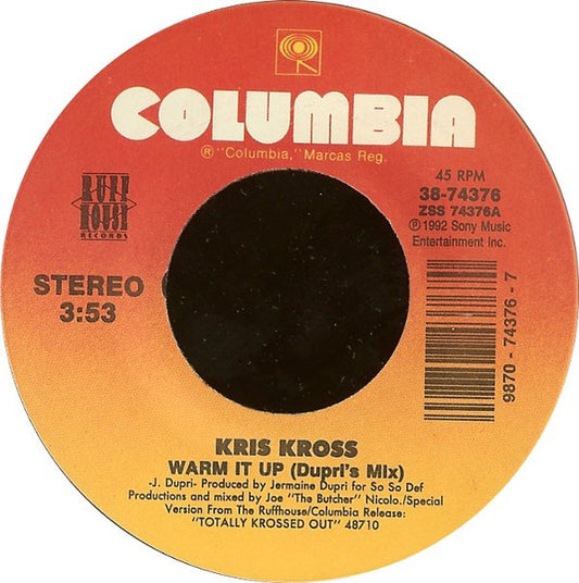 Kris Kross : Warm It Up (7", Single)