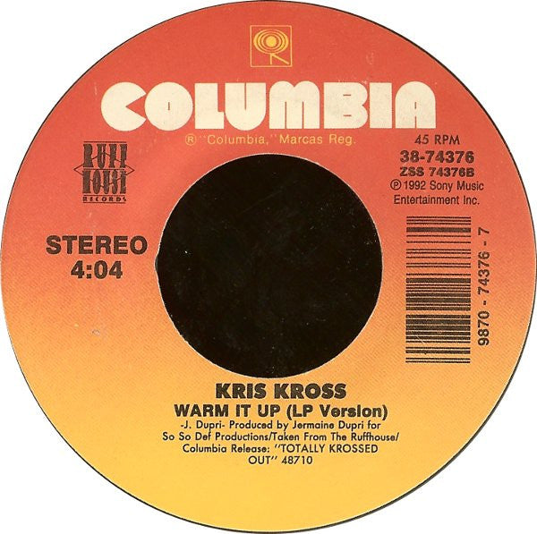 Kris Kross : Warm It Up (7", Single)
