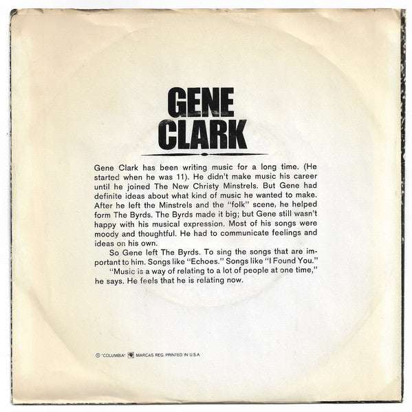 Gene Clark : Echoes (7", Single)