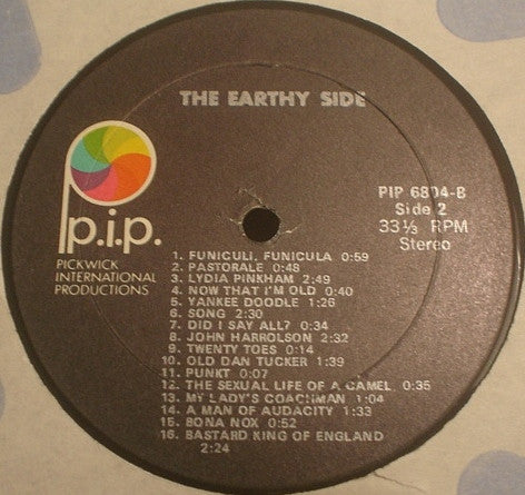 The Movement To Preserve Scatological & Prurient Material In Its Original Form : The Earthy Side Of Such Diverse Personalities As Abraham Lincoln, Benjamin Franklin, E. Field, Kipling, Purcell & Others (LP, Album)