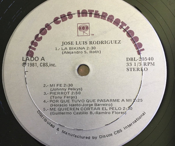 José Luis Rodríguez : Cantando Exitos De Siempre (LP, Comp)