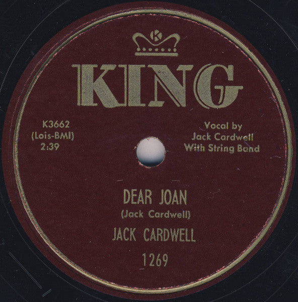 Jack Cardwell : Dear Joan / You're Looking For Something (Shellac, 10", Single)
