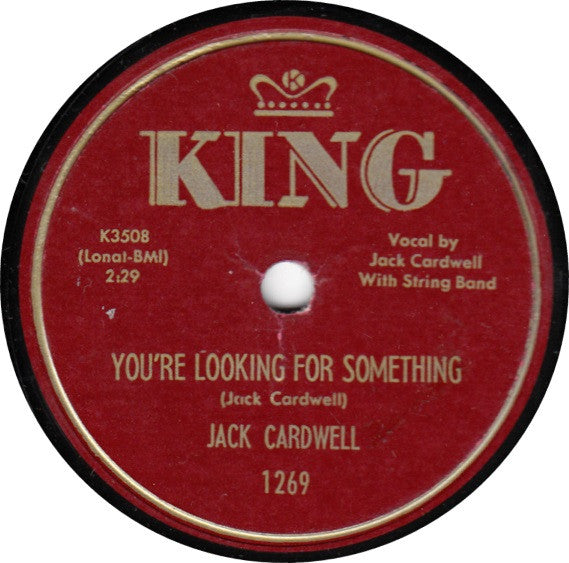 Jack Cardwell : Dear Joan / You're Looking For Something (Shellac, 10", Single)