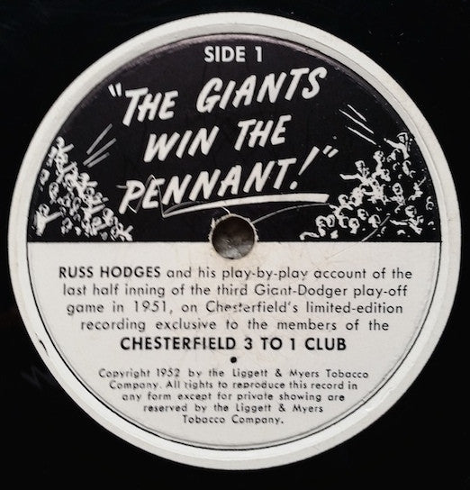 Russ Hodges : The Giants Win The Pennant! (12", Ltd)