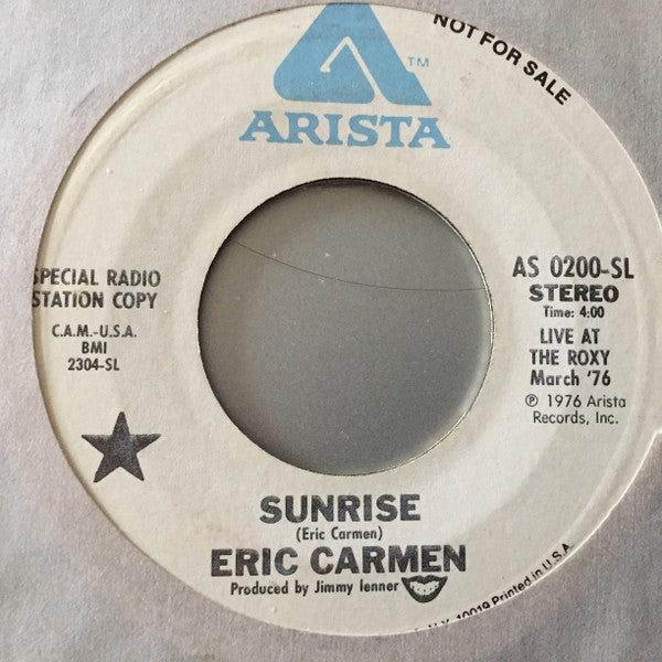 Eric Carmen : Sunrise (7", Promo)