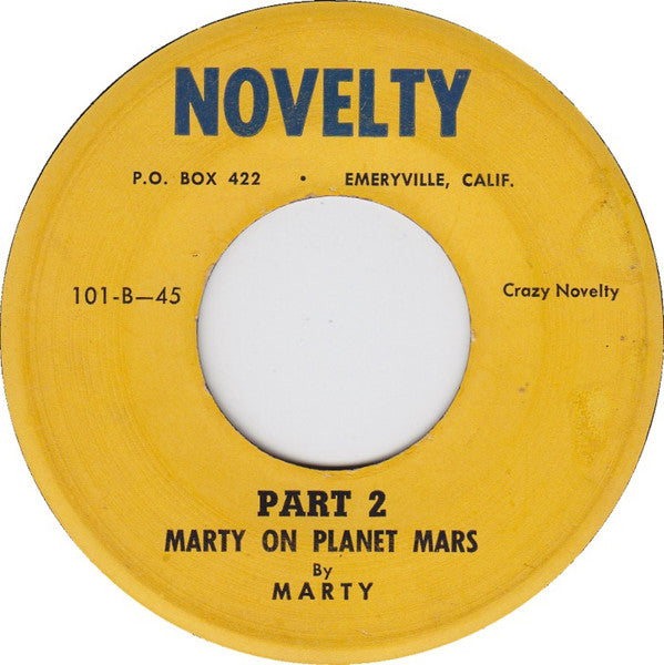 Marty (17) : Marty On Planet Mars (7", Single)