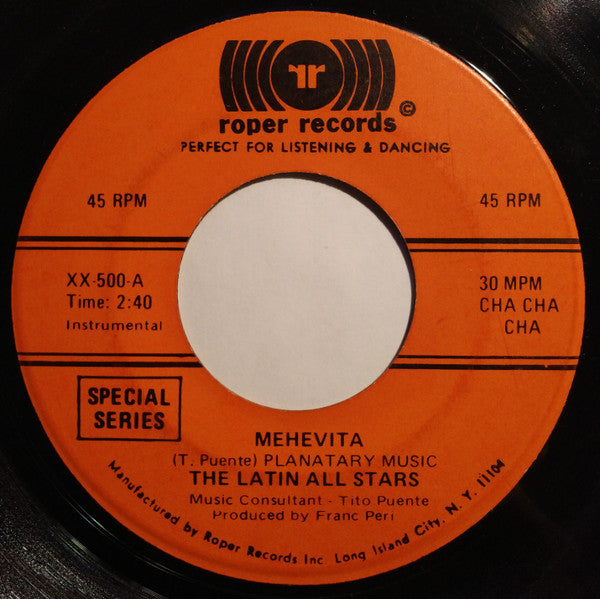 The Latin All Stars : Mehevita / Oye Como Va (7", Single)