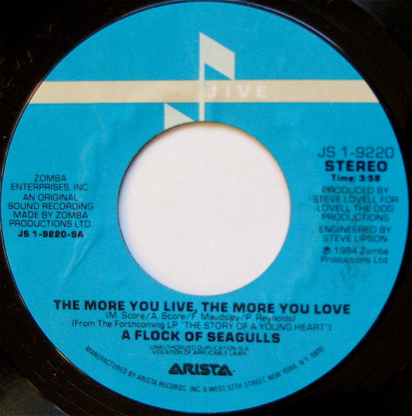 A Flock Of Seagulls : The More You Live, The More You Love (7", Single)