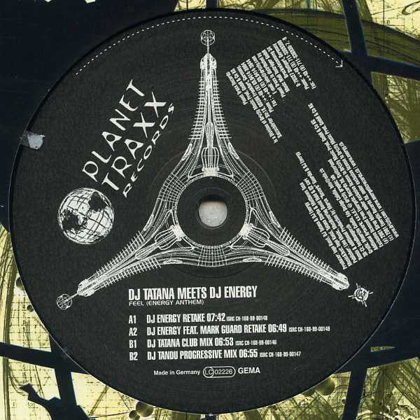 DJ Energy Meets DJ Tatana : Feel (Energy Anthem) (12")