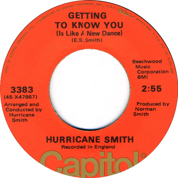 Hurricane Smith : Oh Babe, What Would You Say (7", Single, Jac)