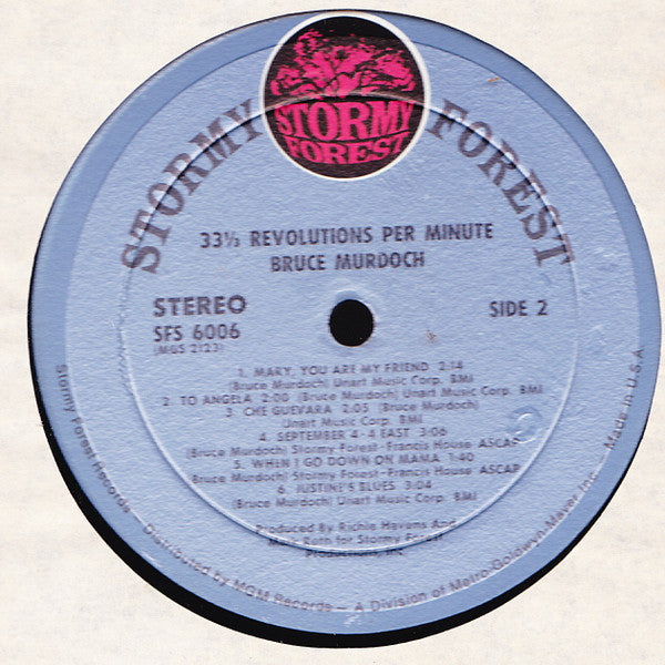 Bruce Murdoch : 33 1/3 Revolutions Per Minute (LP)
