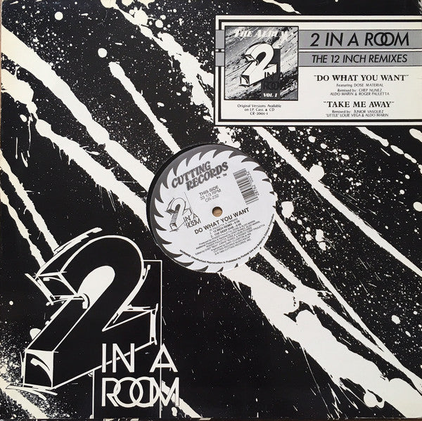 2 In A Room : Do What You Want / Take Me Away (12")