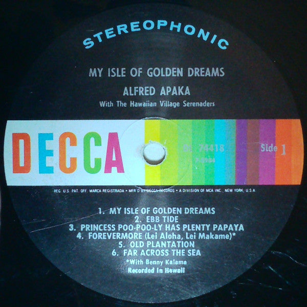 Alfred Apaka : My Isle Of Golden Dreams (LP, Album, RP)