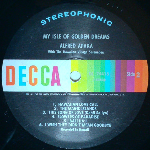 Alfred Apaka : My Isle Of Golden Dreams (LP, Album, RP)