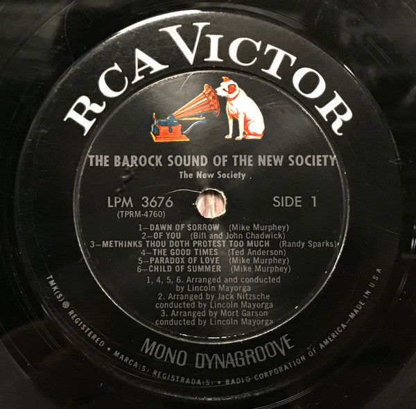 The New Society : The Barock Sound Of The New Society (LP, Album, Mono)