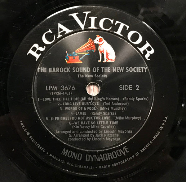 The New Society : The Barock Sound Of The New Society (LP, Album, Mono)