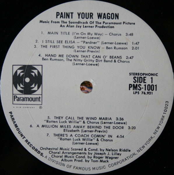 Various : Paint Your Wagon:  Music From The Soundtrack (LP, Album, Mon)