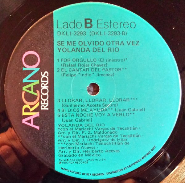 Yolanda Del Rio : Se Me Olvido Otra Vez (LP, Album)