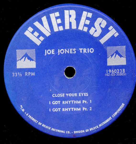 Jo Jones Trio* : Jo Jones Trio (7", Jukebox)