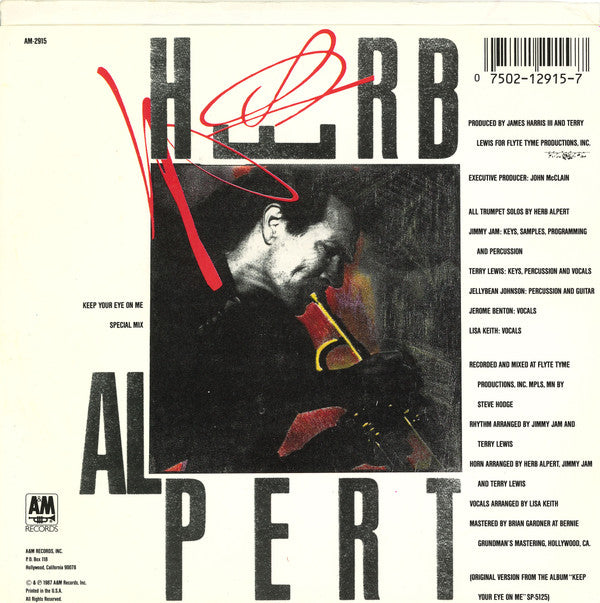 Herb Alpert : Keep Your Eye On Me (Special Mix) (7", Single, Promo)