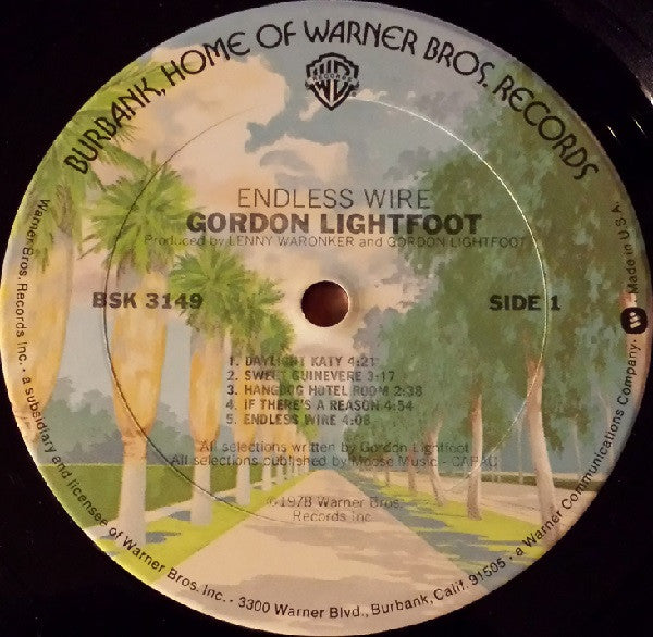 Gordon Lightfoot : Endless Wire (LP, Album, San)