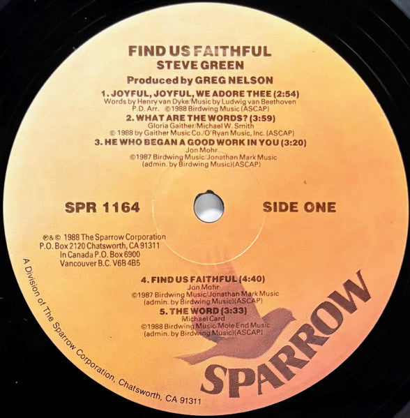 Steve Green (3) : Find Us Faithful (LP)