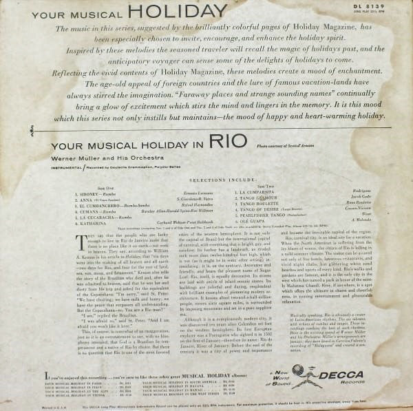 Werner Müller Und Sein Orchester : Your Musical Holiday In Rio (LP, Album)