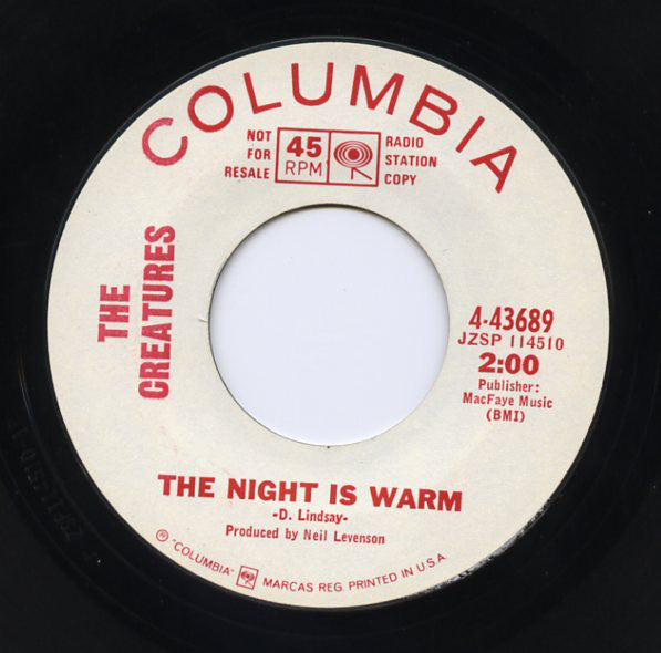 The Creatures (8) : The Night Is Warm / String Along (7", Single, Promo)
