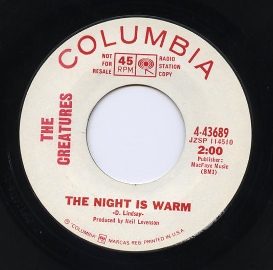 The Creatures (8) : The Night Is Warm / String Along (7", Single, Promo)