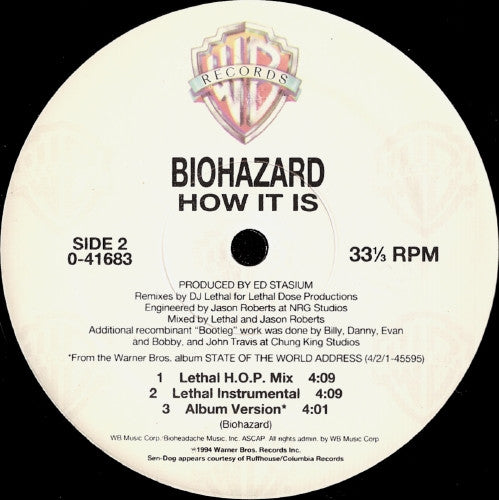 Biohazard : How It Is (12", Maxi)